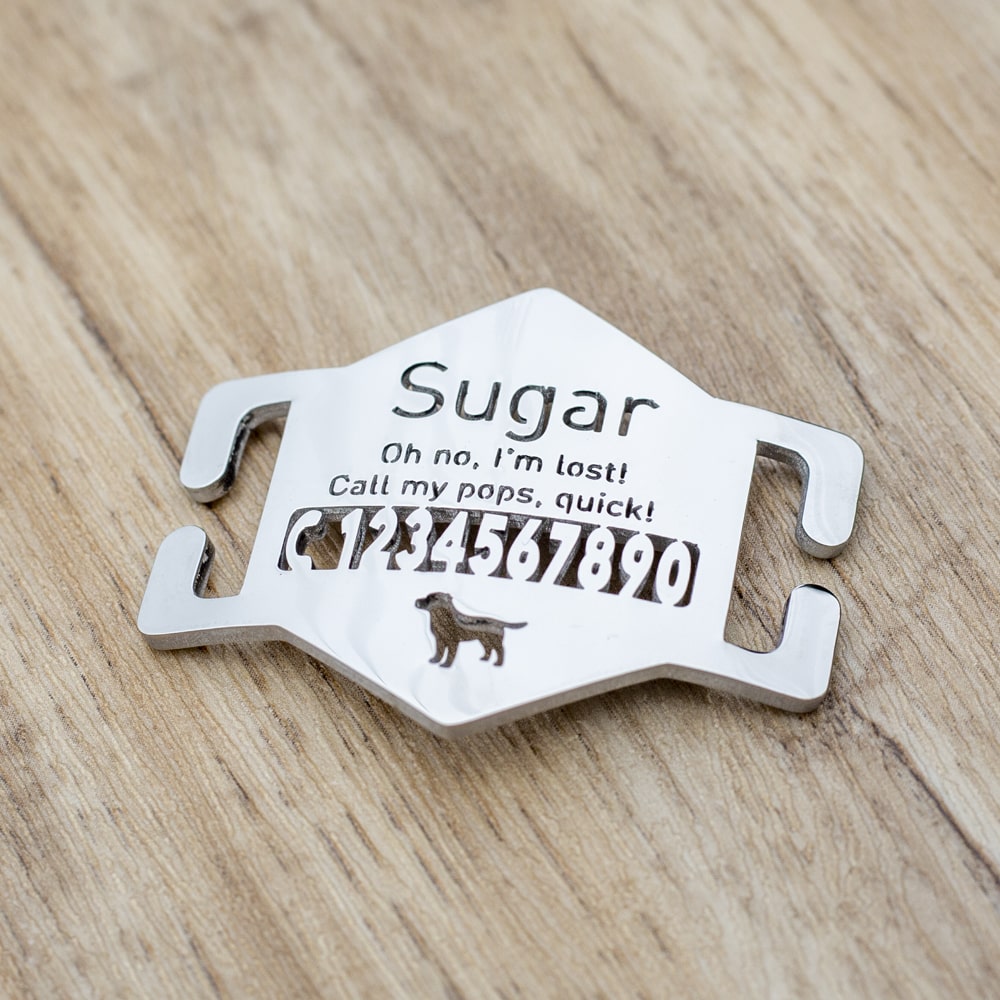 Hexagon-Slide-On-Pet-ID-Tag