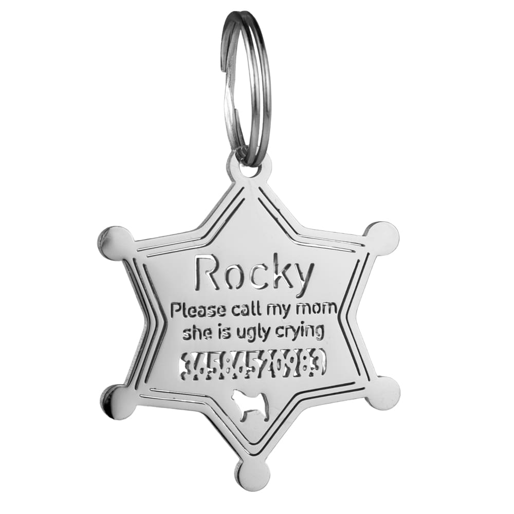 Police-star-badge-dog-tag