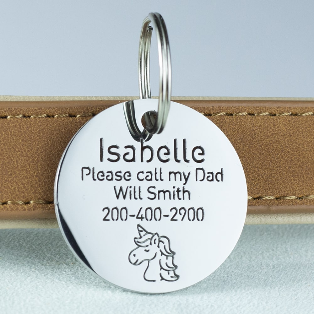 Round-pet-tag-with-unicorn-icon